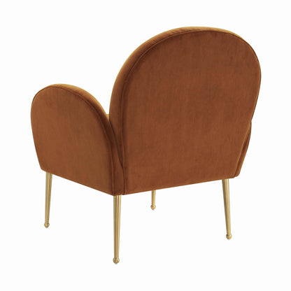 Kendall Cognac Velvet Chair