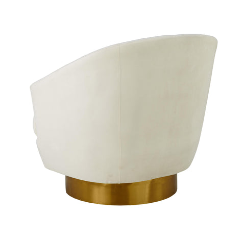 Gabrielle Cream Velvet Swivel Chair