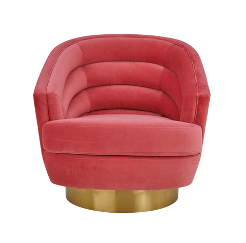Gabrielle Hot Pink Velvet Swivel Chair