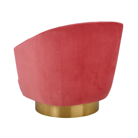 Gabrielle Hot Pink Velvet Swivel Chair