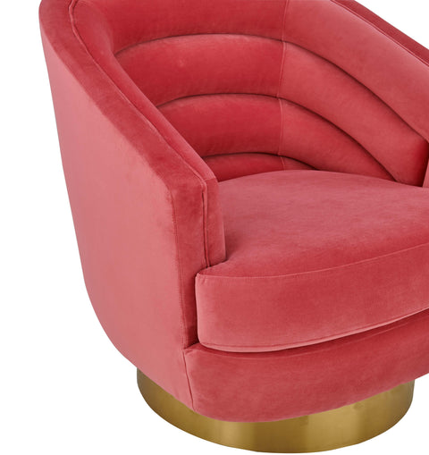 Gabrielle Hot Pink Velvet Swivel Chair