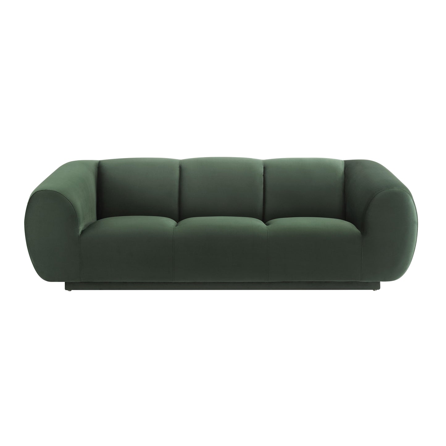 rocco forest green velvet sofa