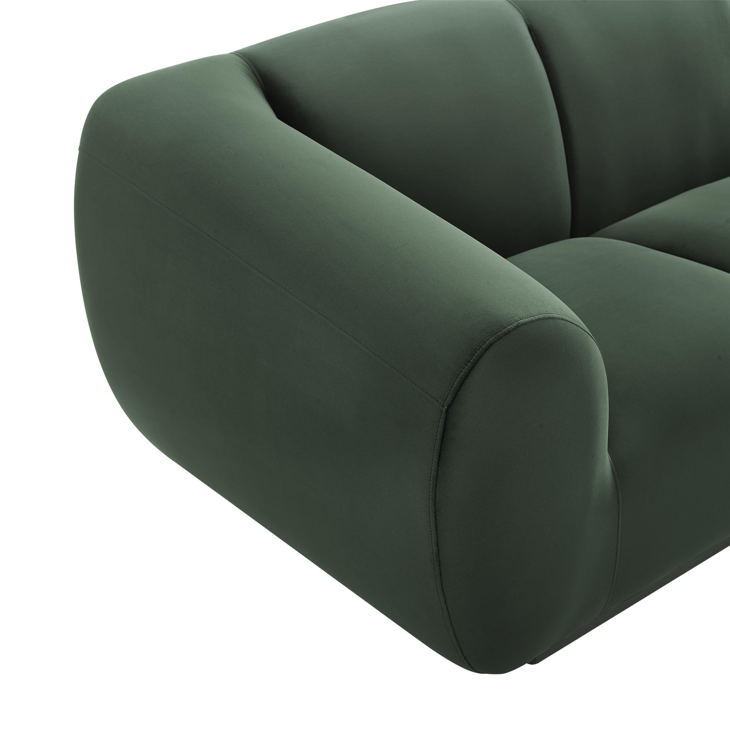 rocco forest green velvet sofa