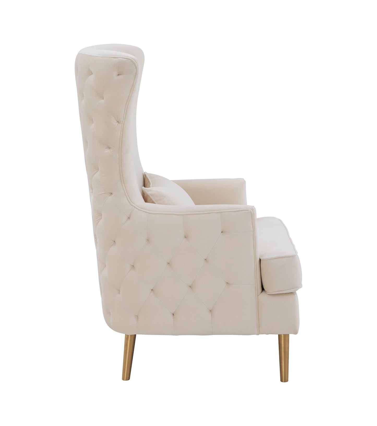 lakka cream tall tufted back chair