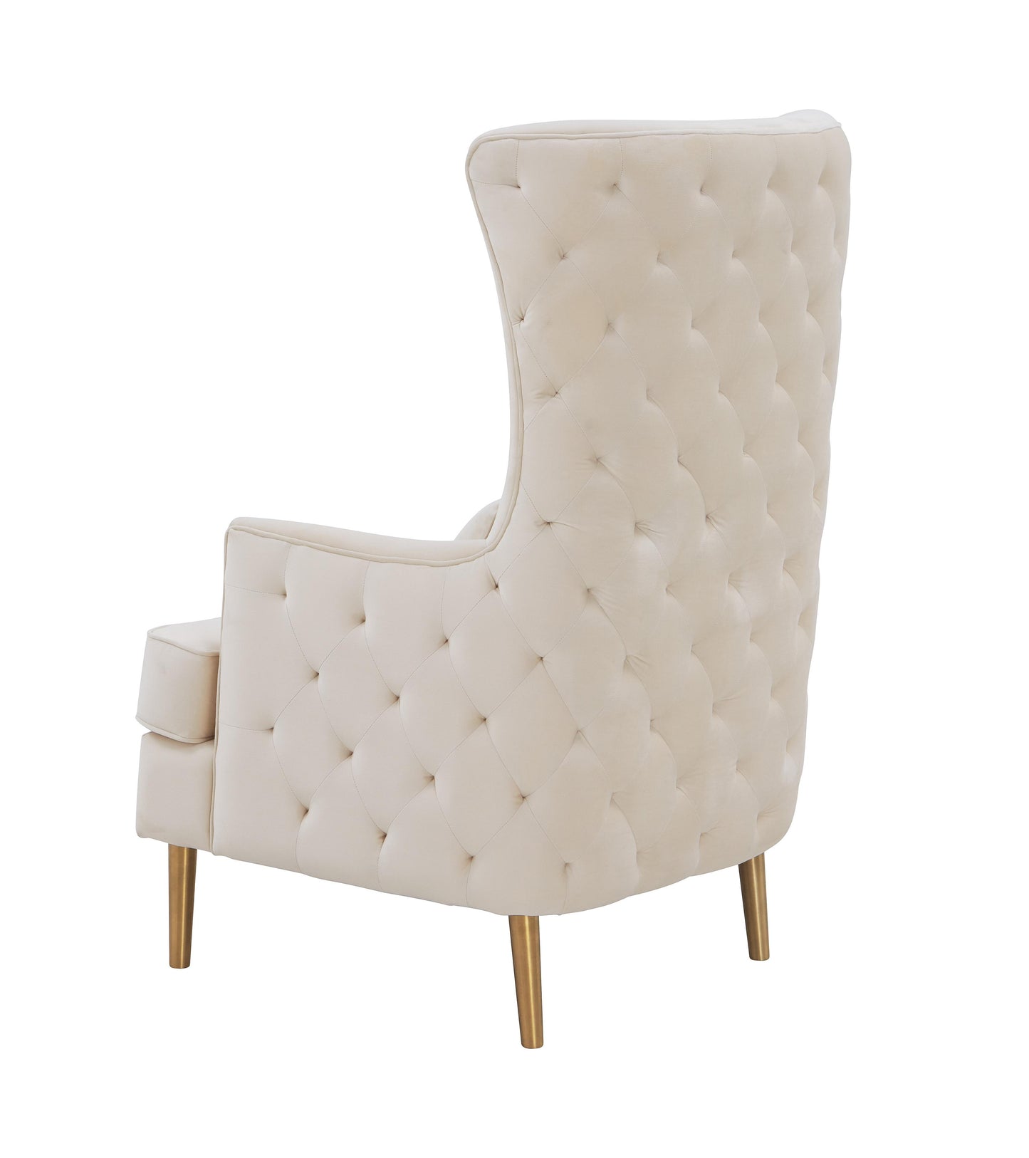 lakka cream tall tufted back chair