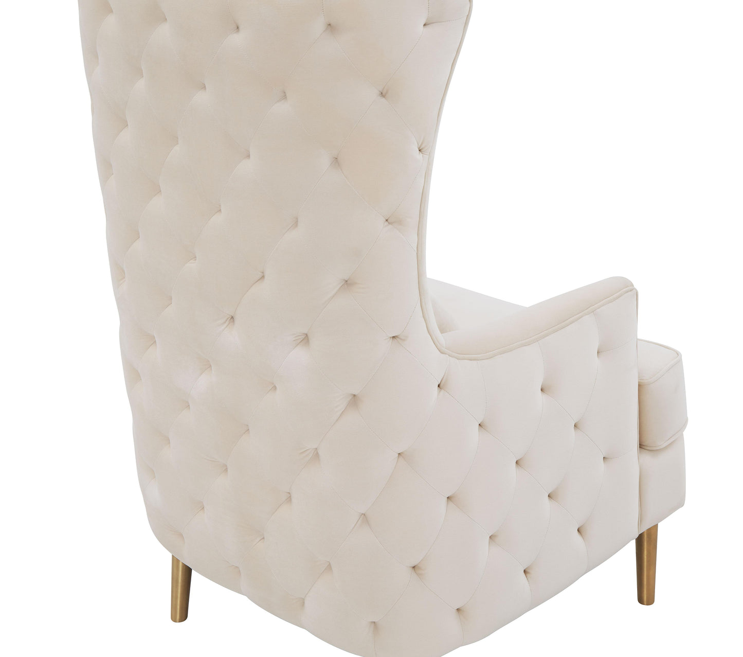 lakka cream tall tufted back chair