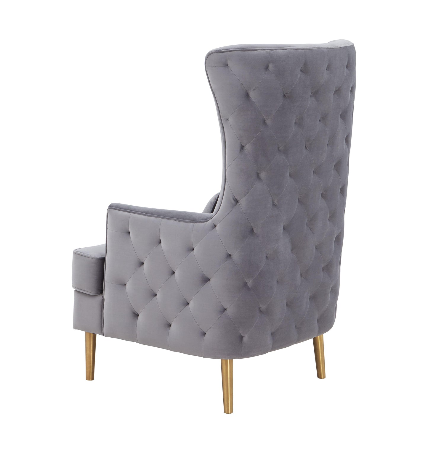 lakka grey tall tufted back chair