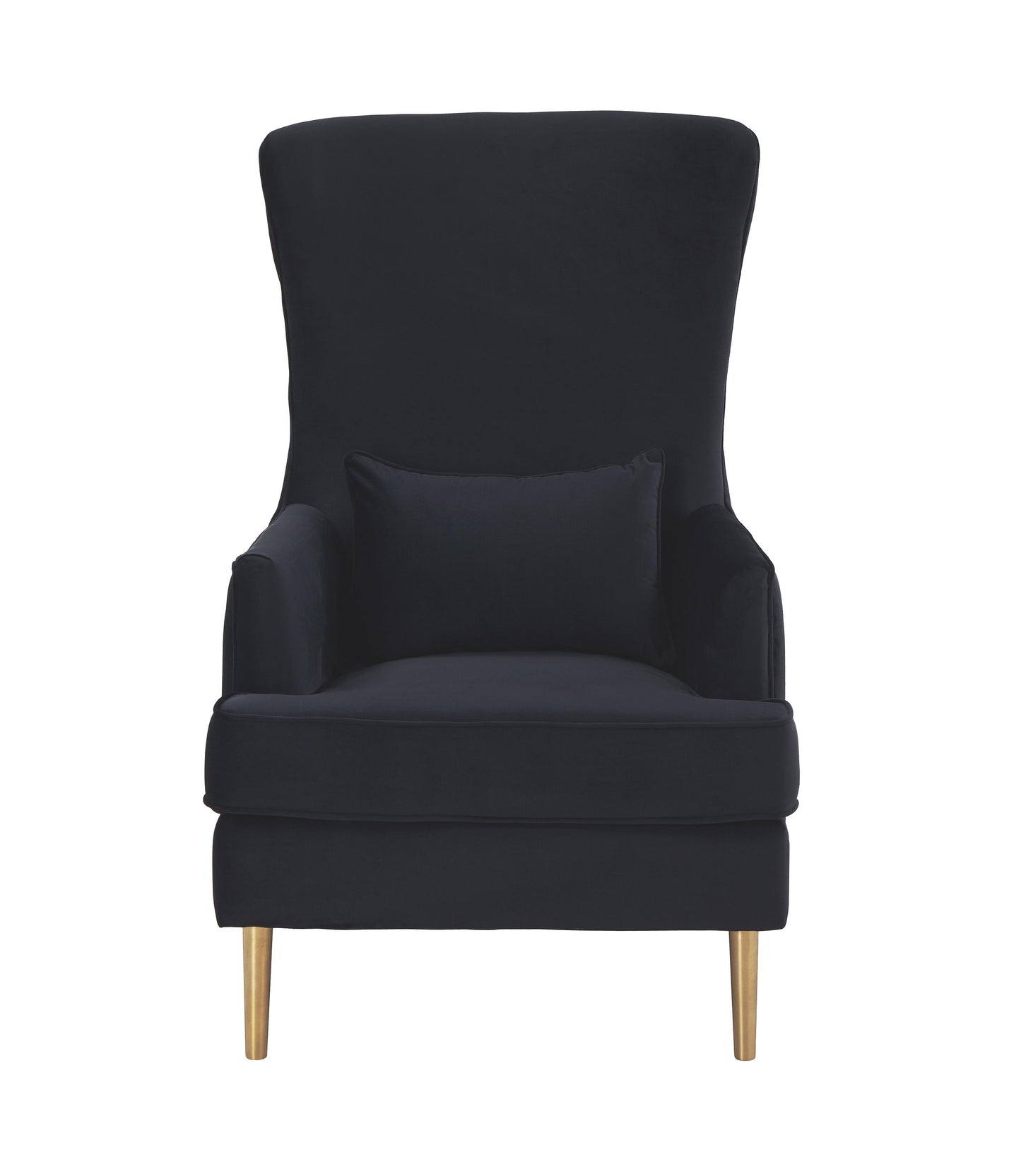 lakka black tall tufted back chair