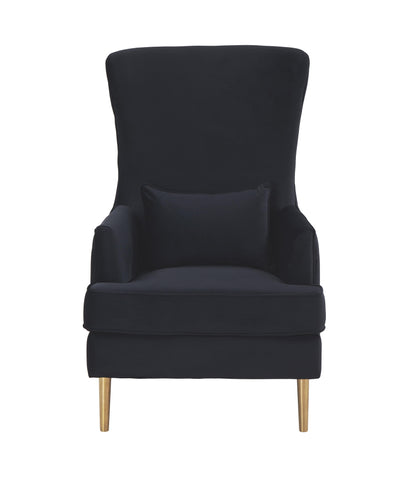 Lakka Black Tall Tufted Back Chair