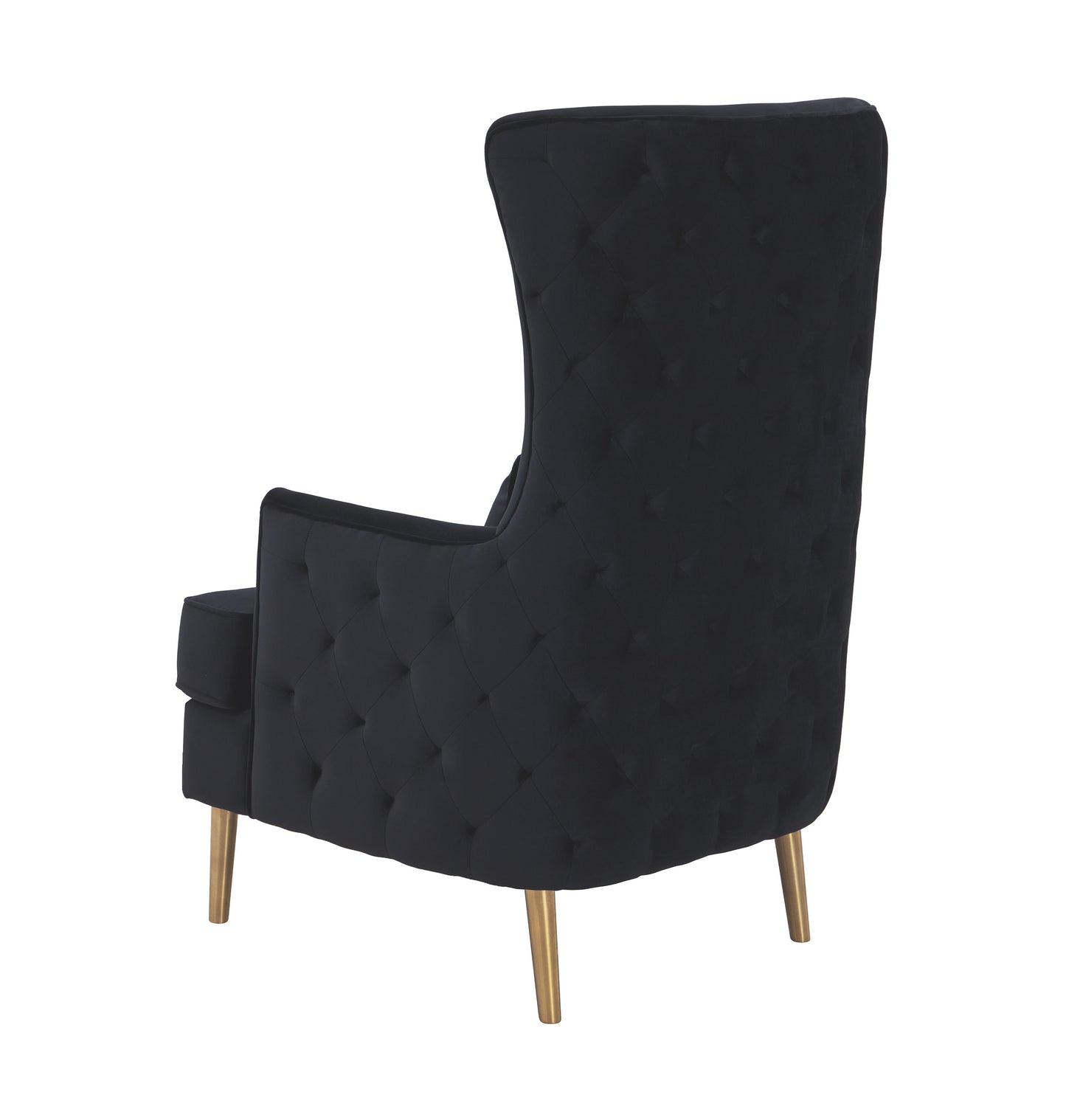 lakka black tall tufted back chair