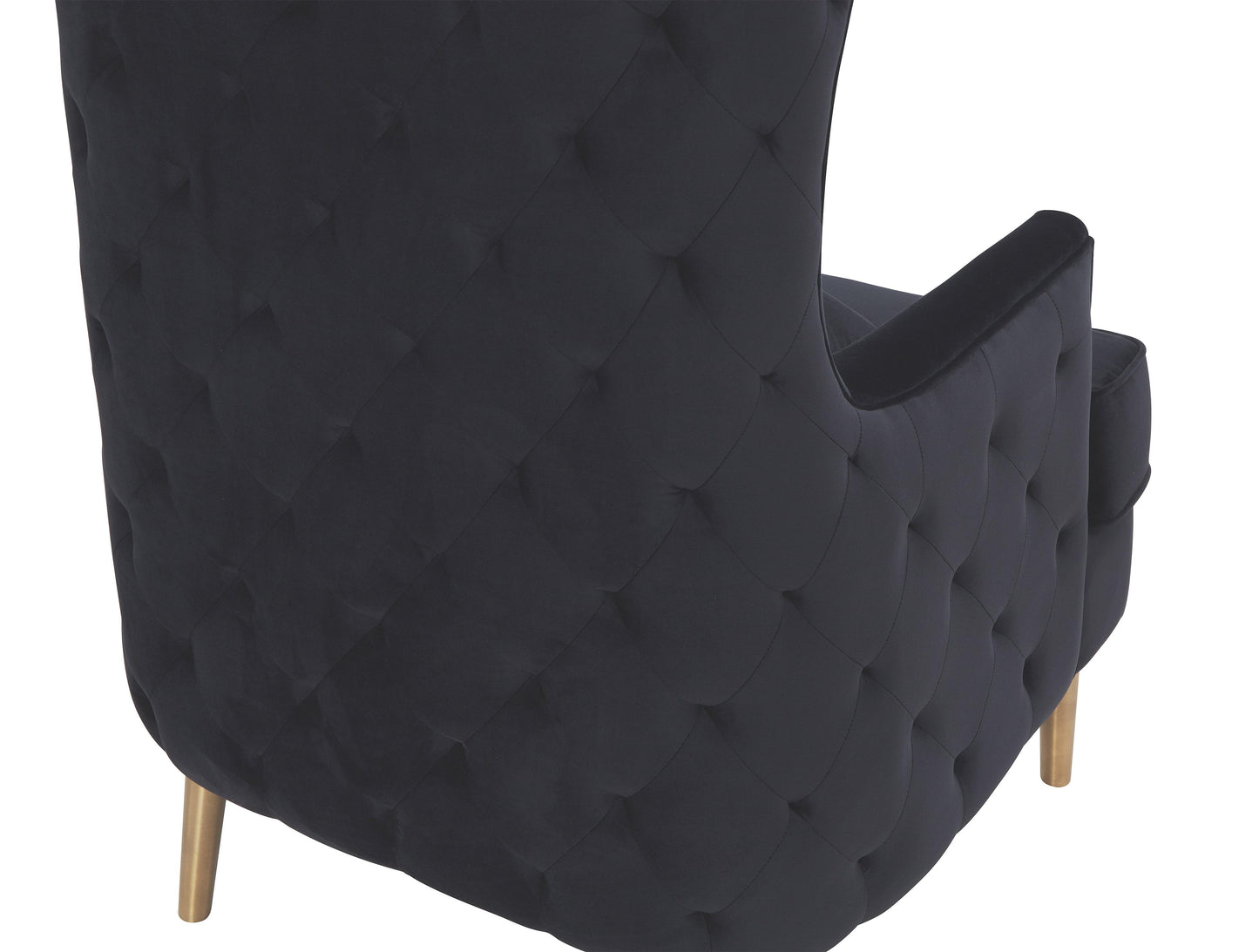 lakka black tall tufted back chair