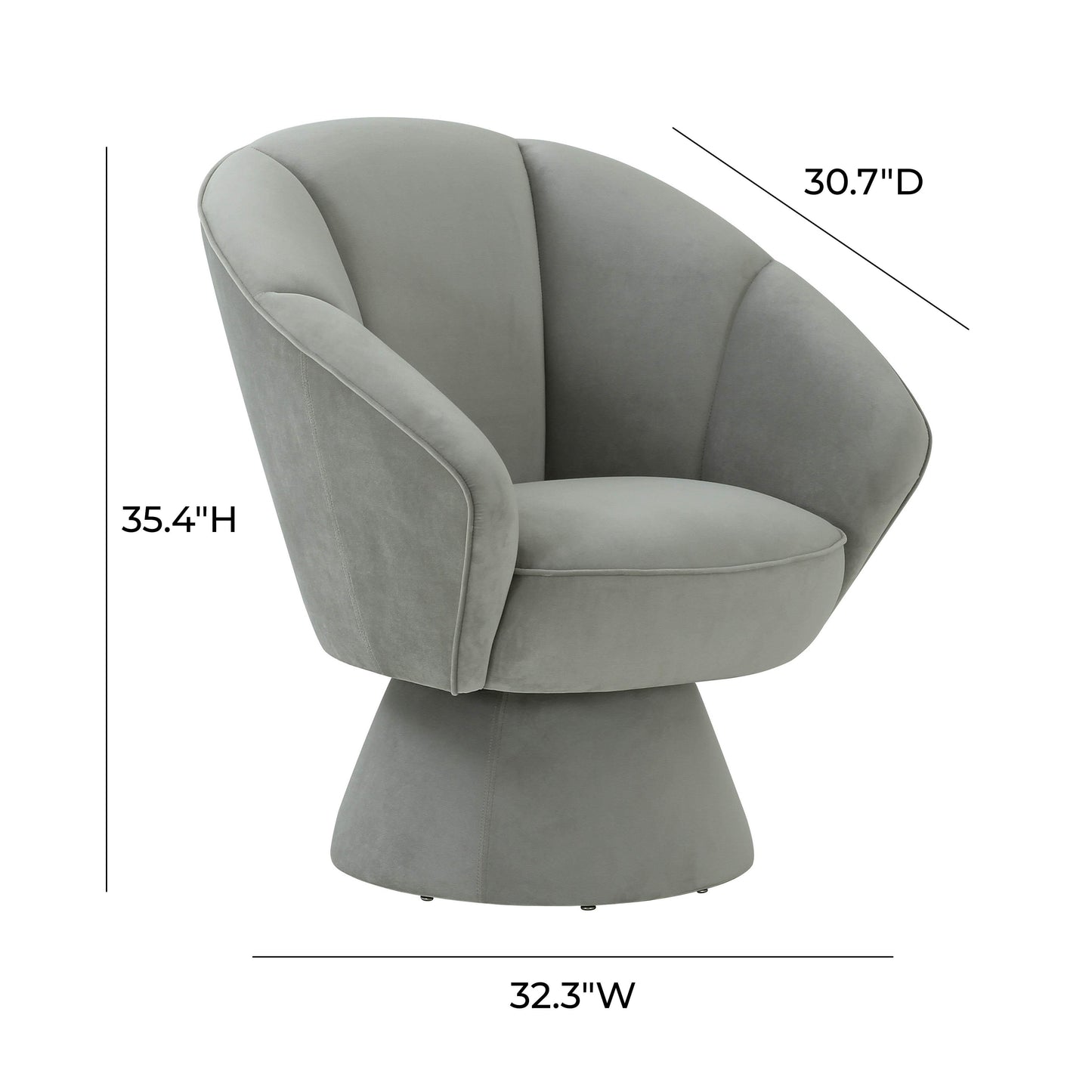 misty grey accent chair