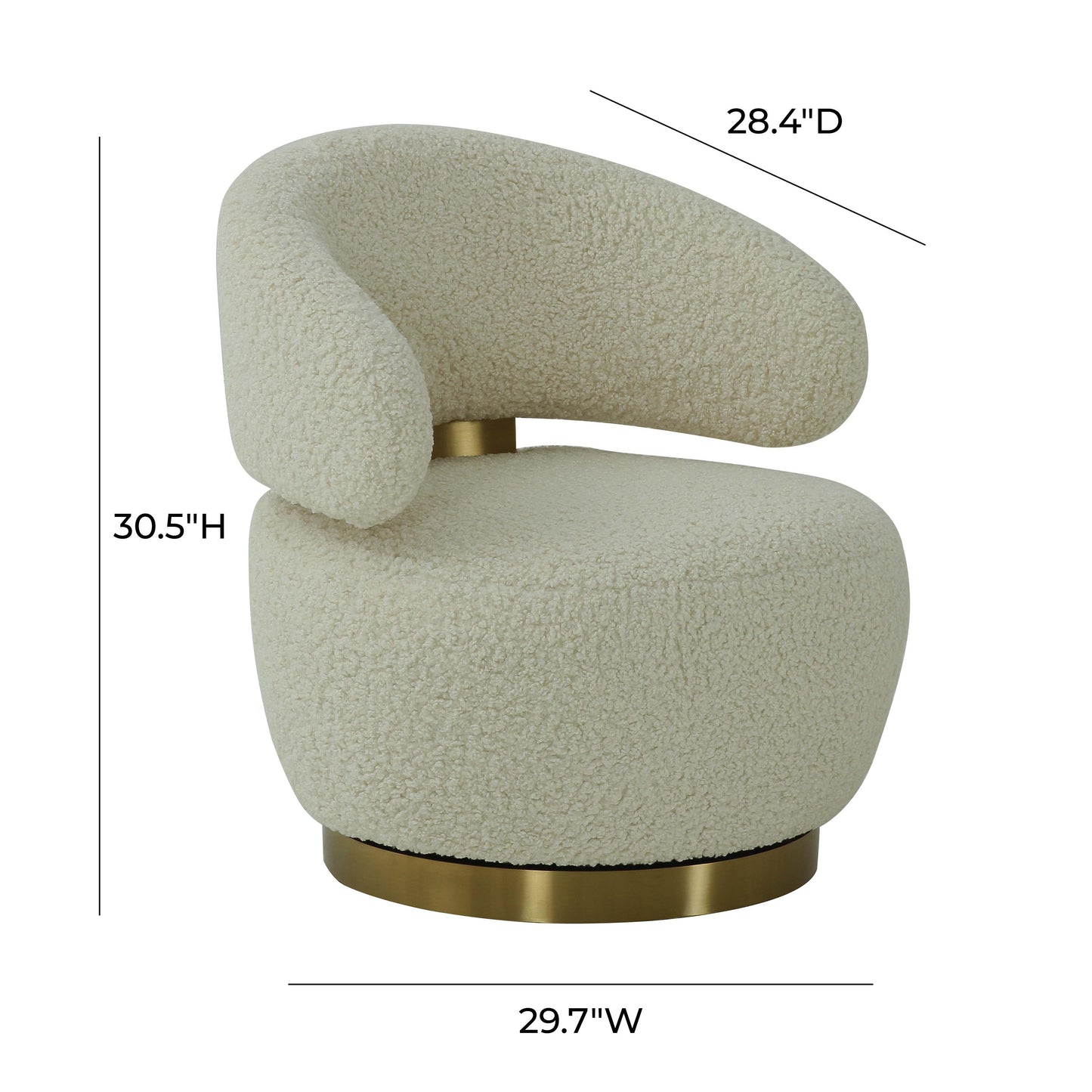 faye faux shearling chair