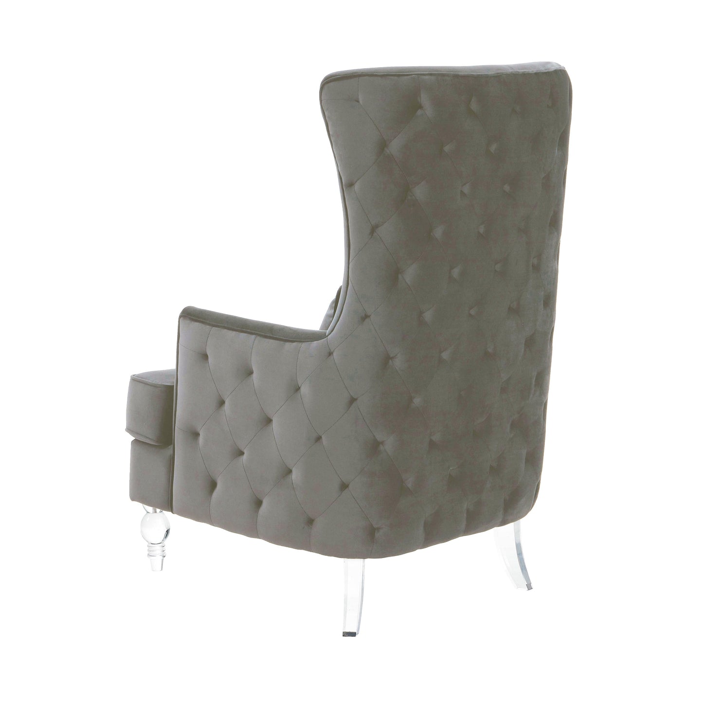 alana tall chair with acrylic legs - grey