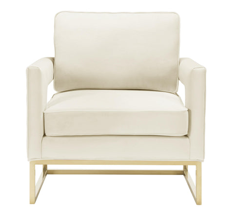 Josephine Cream Velvet Chair
