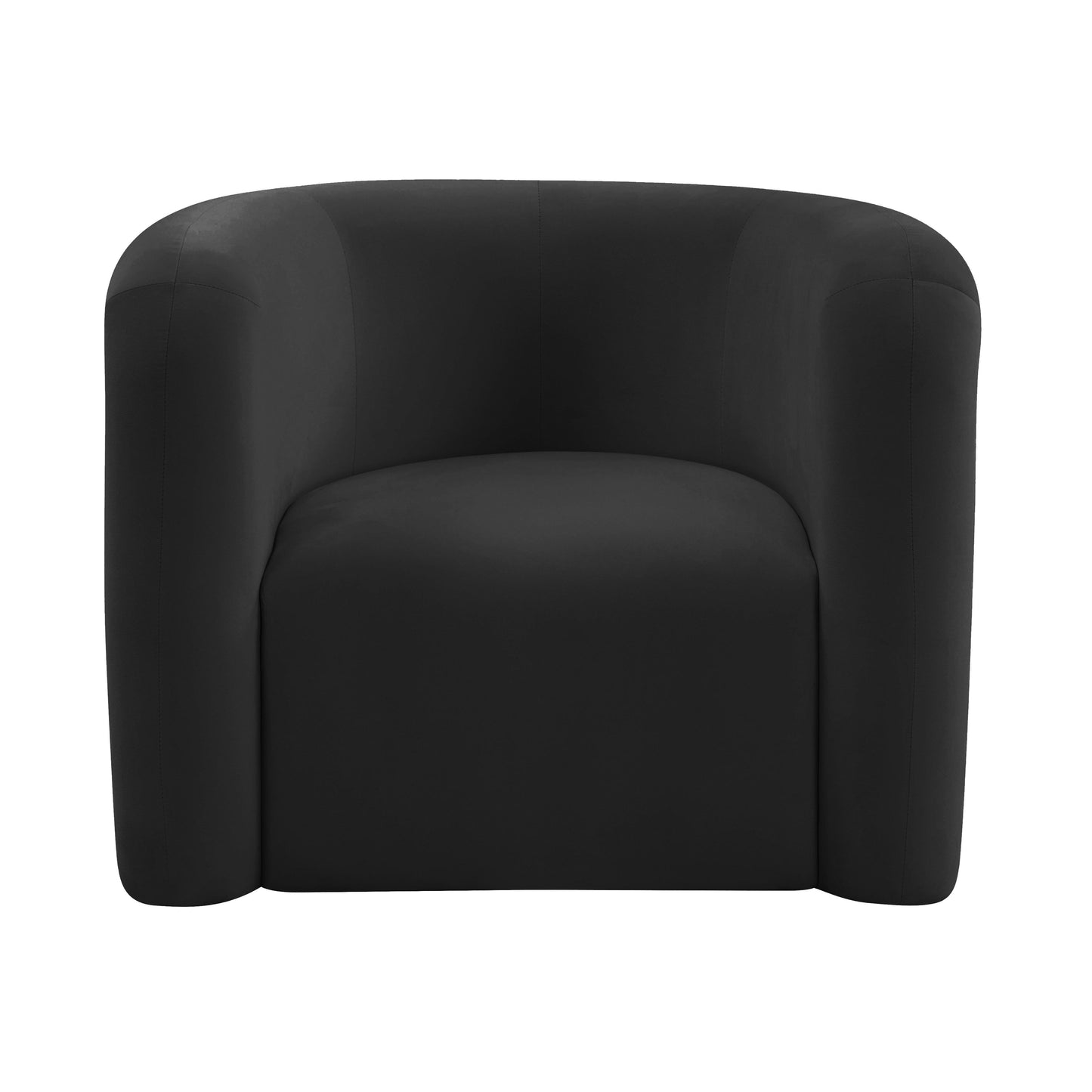 tildy black velvet lounge chair