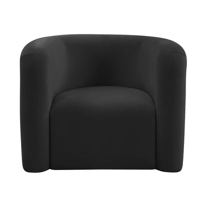 Tildy Black Velvet Lounge Chair