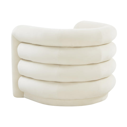 Tildy Cream Velvet Lounge Chair