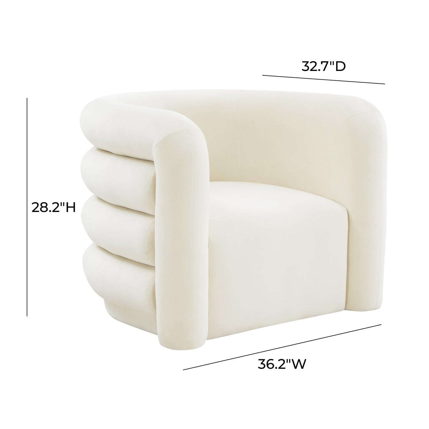 tildy cream velvet lounge chair