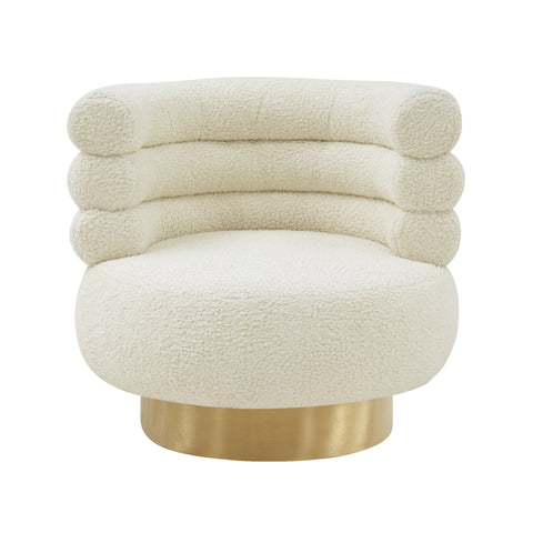 Hound Faux Shearling Swivel Chair
