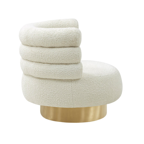 Hound Faux Shearling Swivel Chair