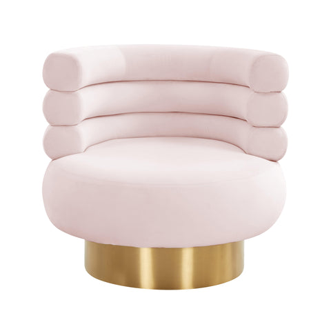 Hound Blush Velvet Swivel Chair