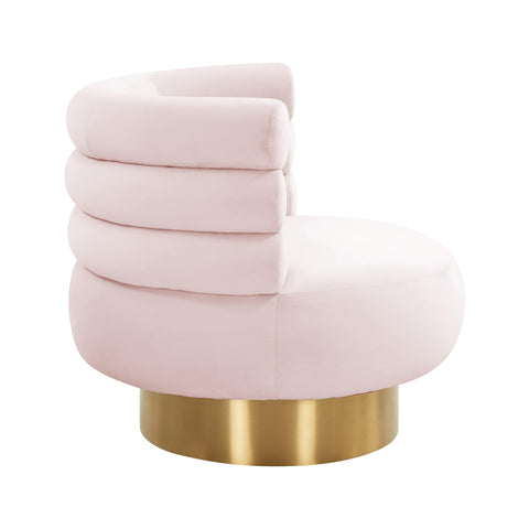 Hound Blush Velvet Swivel Chair