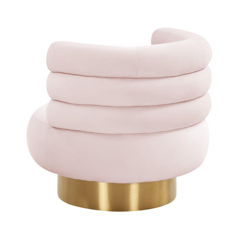 Hound Blush Velvet Swivel Chair