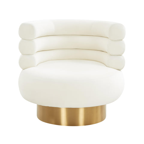 Hound Cream Velvet Swivel Chair