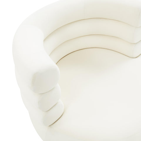 Hound Cream Velvet Swivel Chair