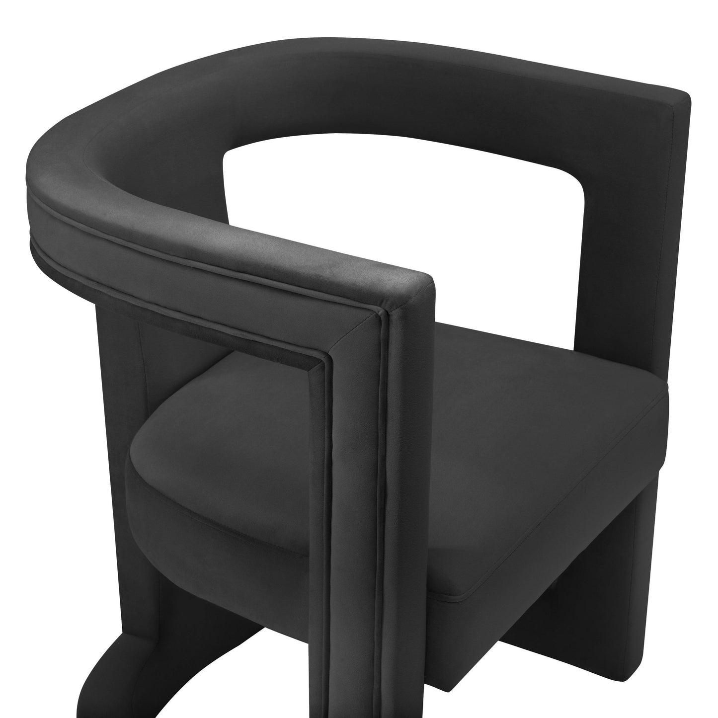 morgan black velvet chair