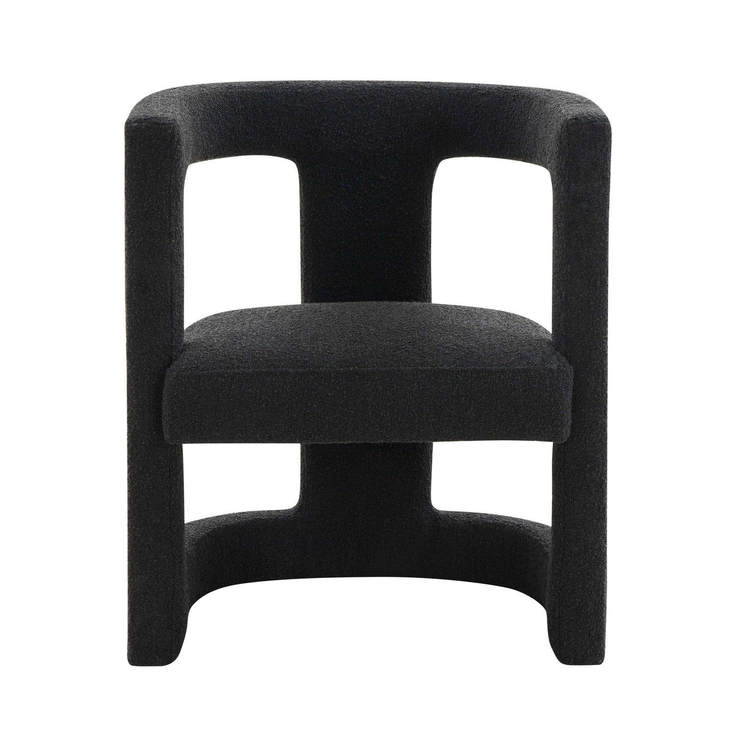 morgan black boucle chair