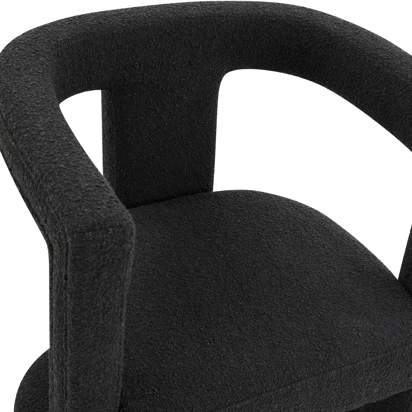 morgan black boucle chair