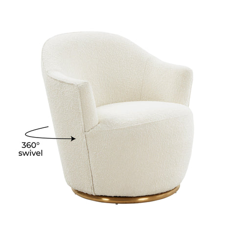 Welsh Boucle Swivel Chair