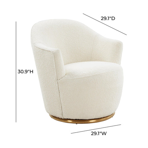 Welsh Boucle Swivel Chair