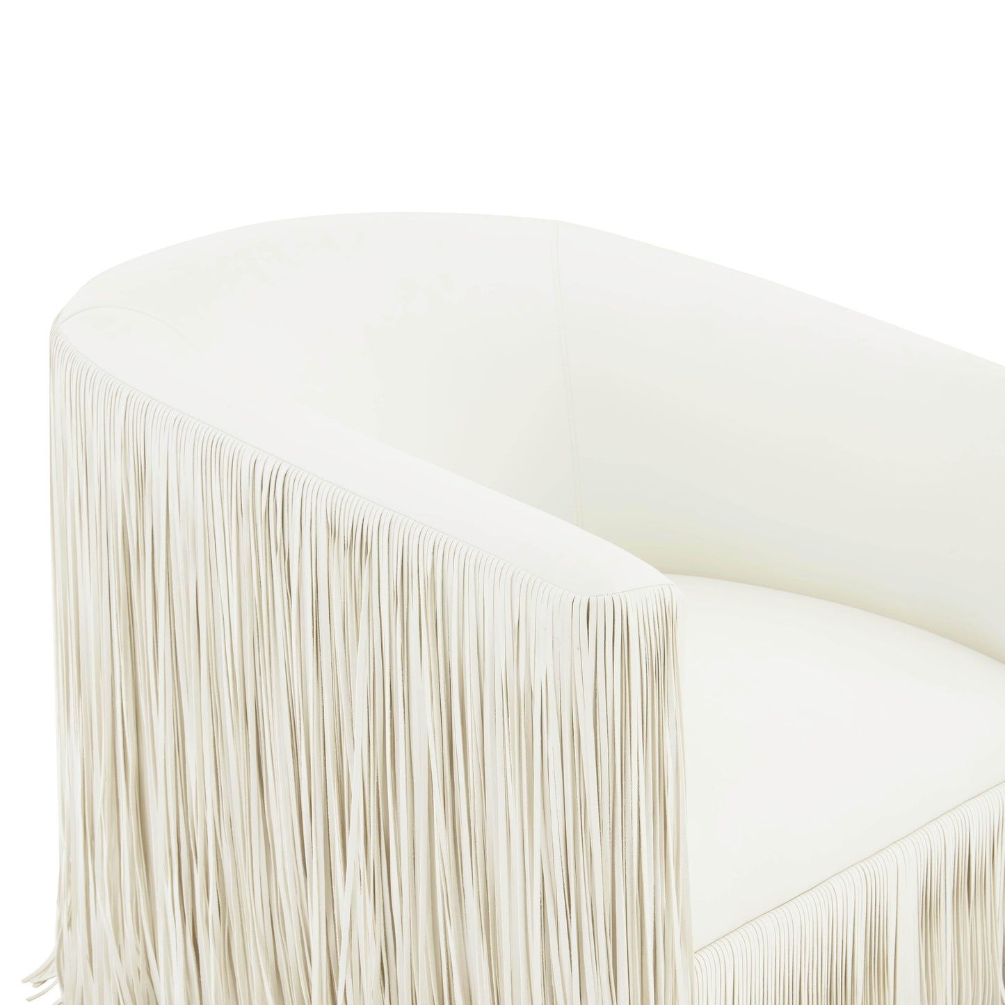 flor me ivory vegan leather swivel chair