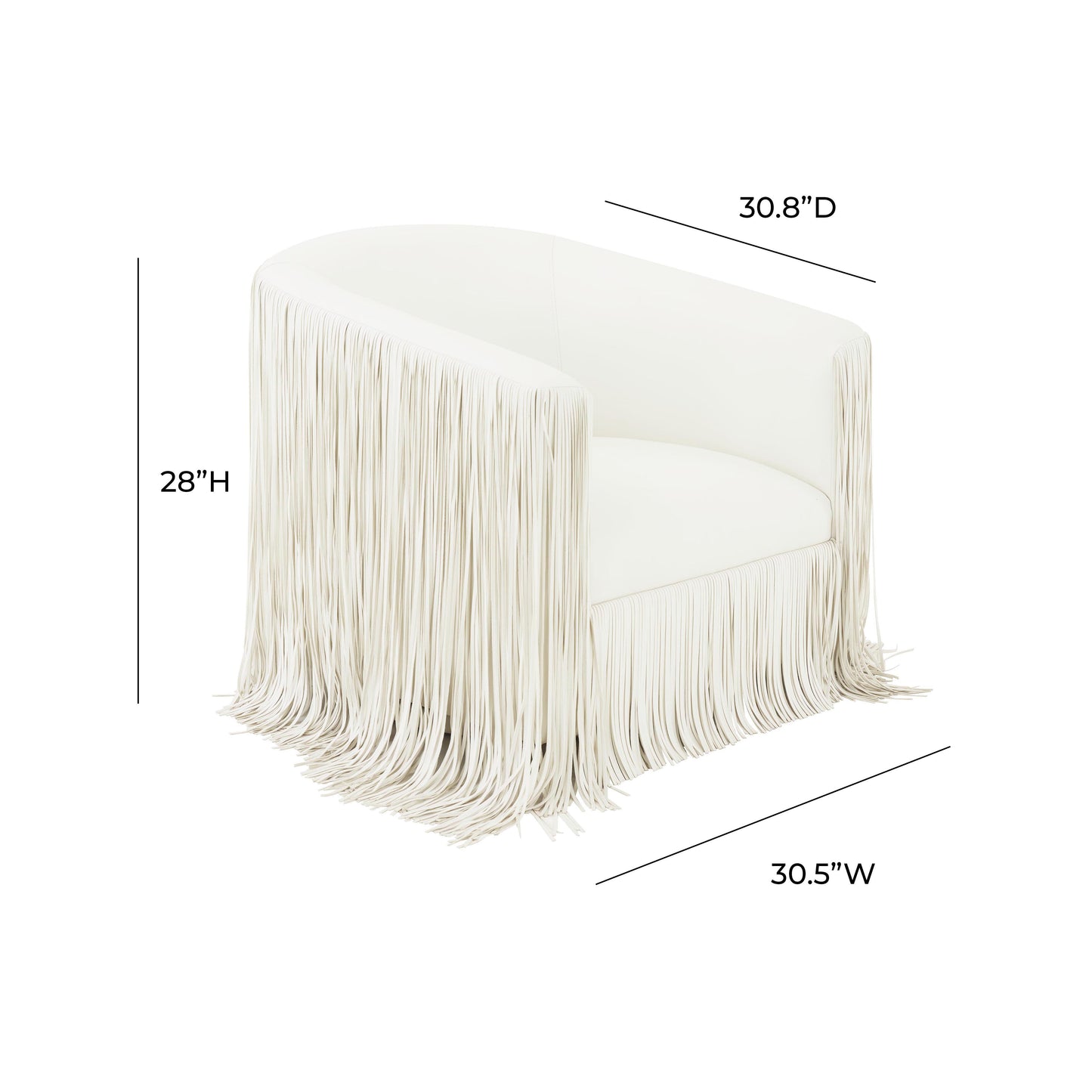 flor me ivory vegan leather swivel chair