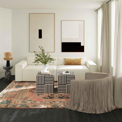 Flor Me Grey Vegan Leather Swivel Chair