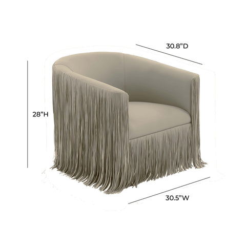 Flor Me Grey Vegan Leather Swivel Chair