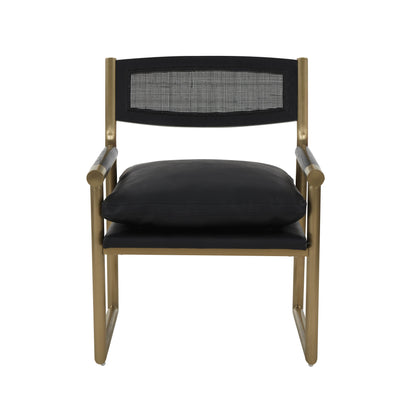 Kelsey Black Vegan Leather Armchair