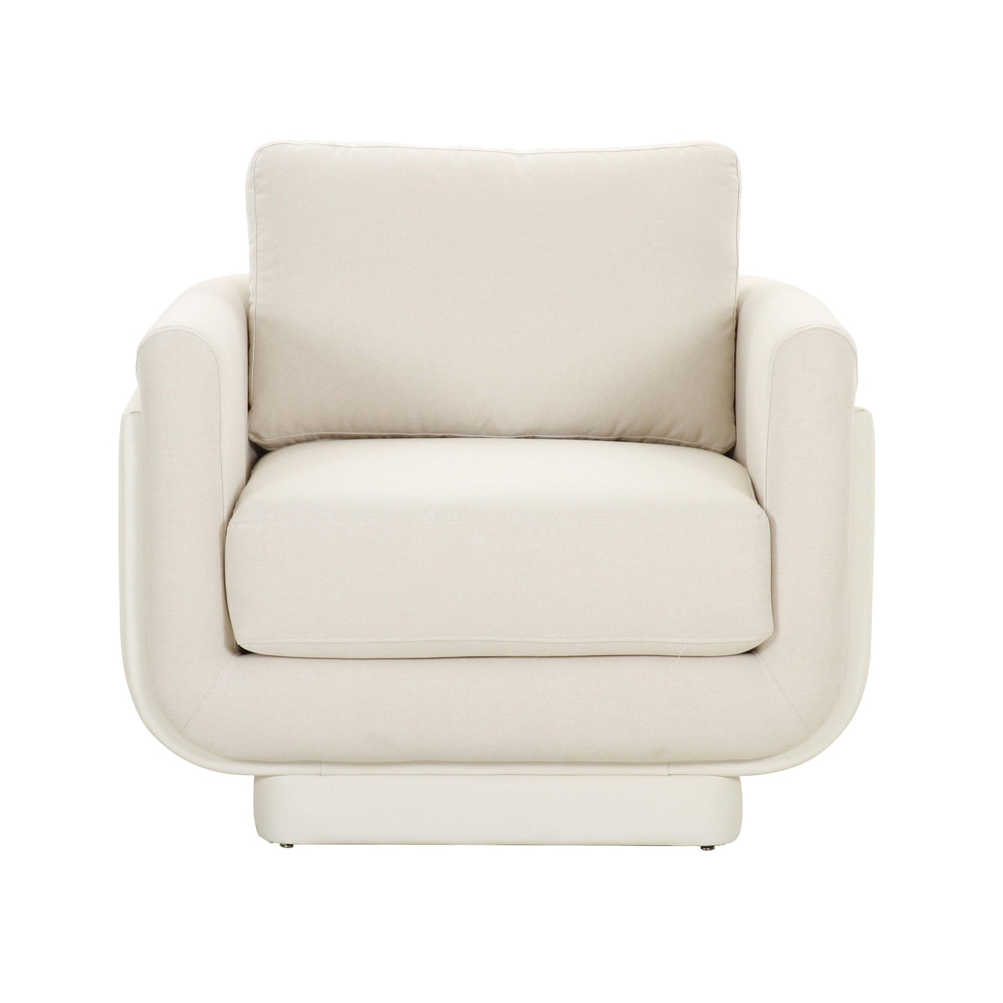 satra cream monotone armchair