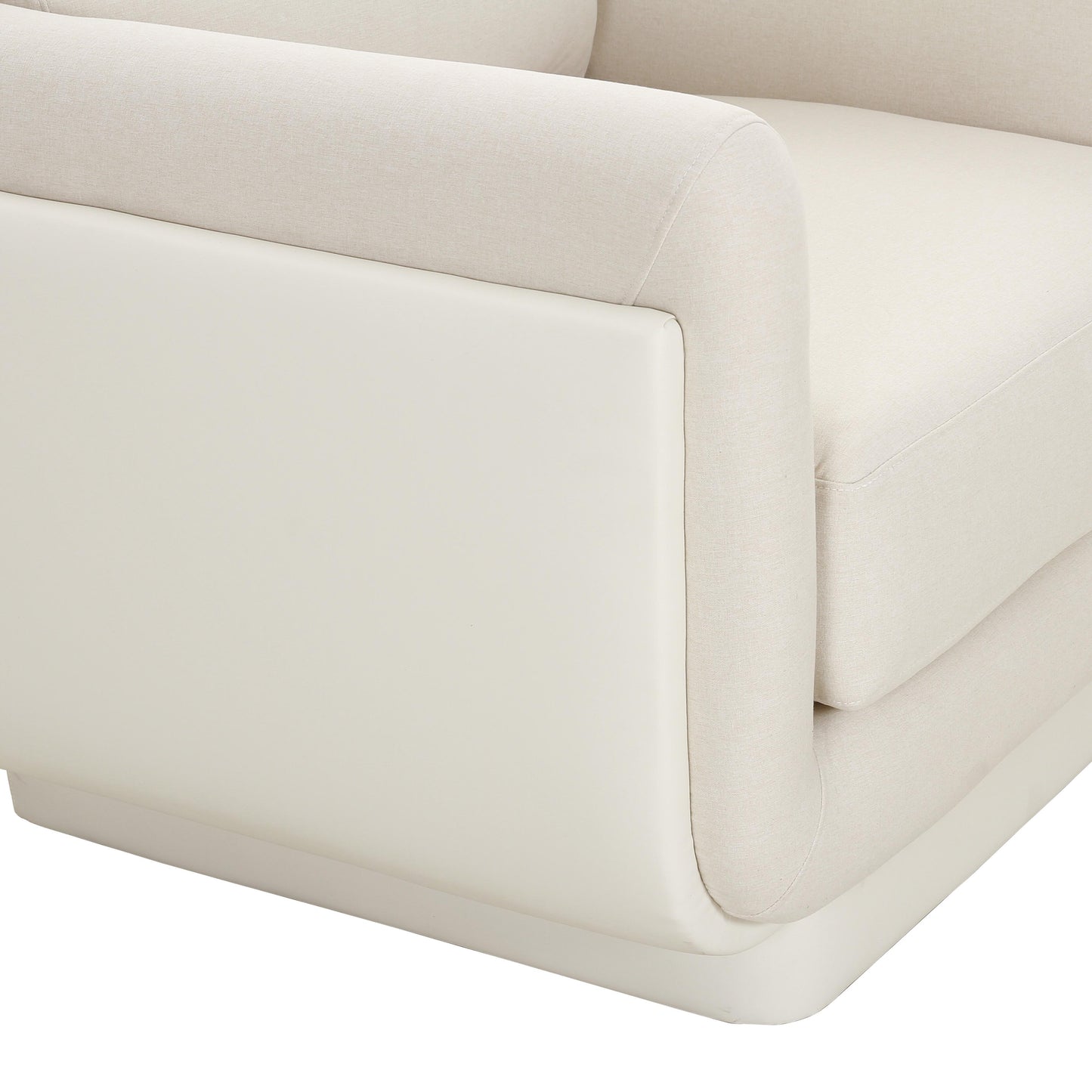 satra cream monotone armchair