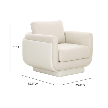 Satra Cream Monotone Armchair