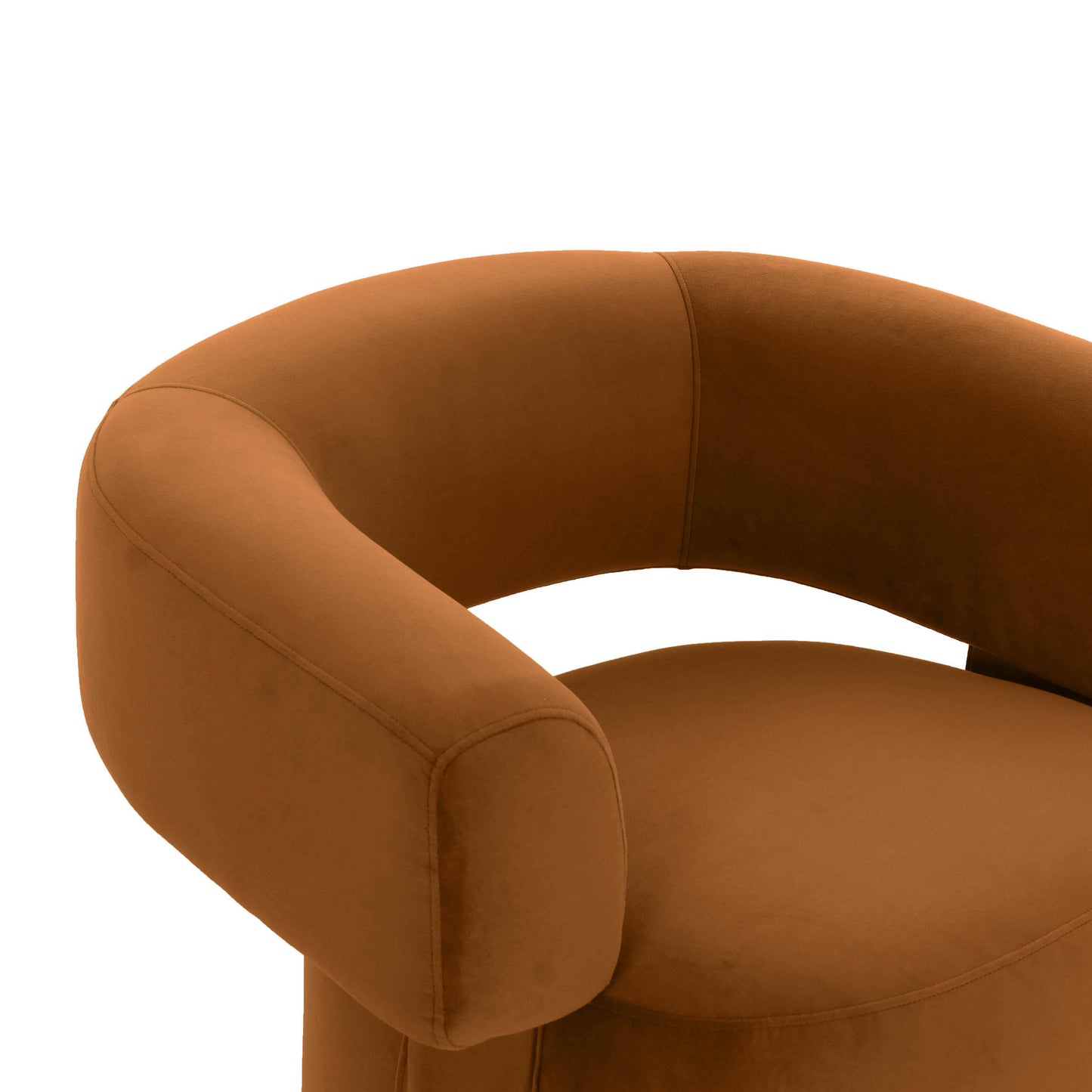 stone cognac velvet swivel accent chair