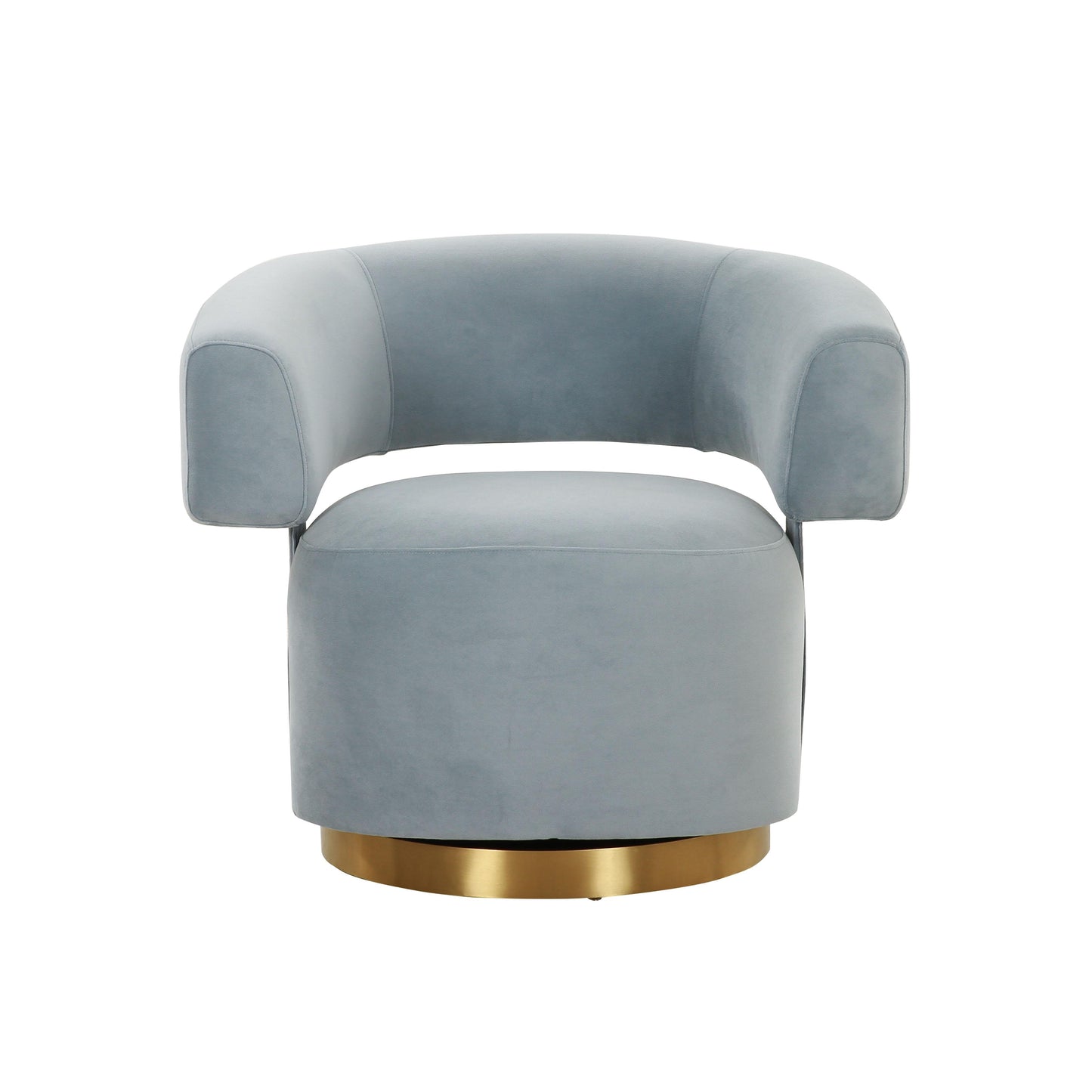 stone steel grey velvet swivel accent chair