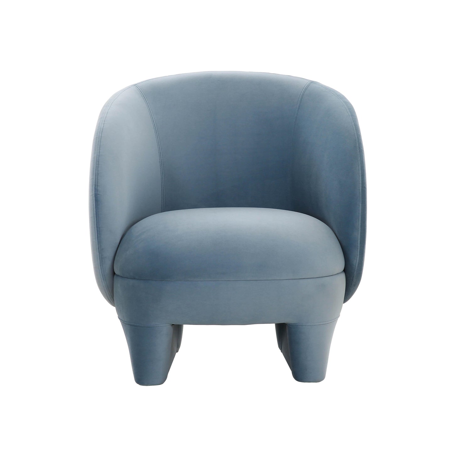 kolla blue stone velvet accent chair