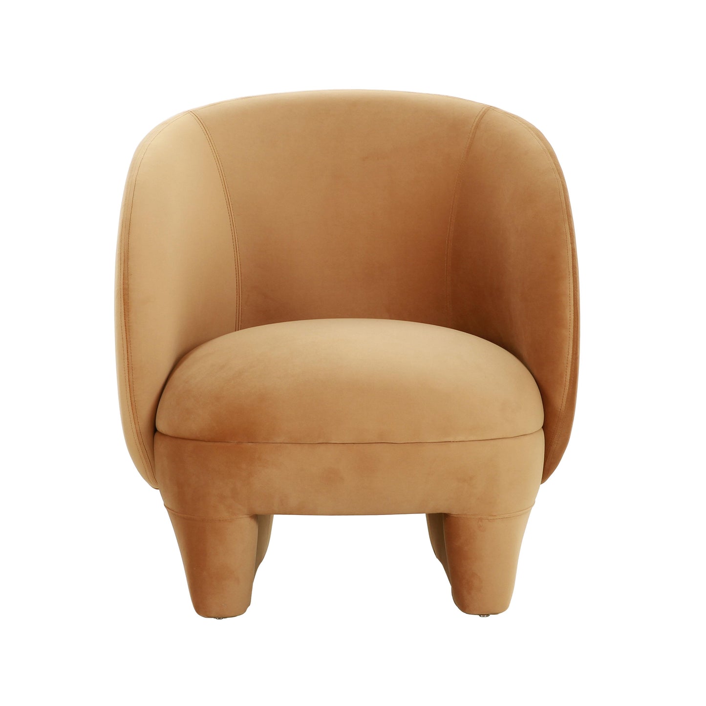 kolla cognac velvet accent chair