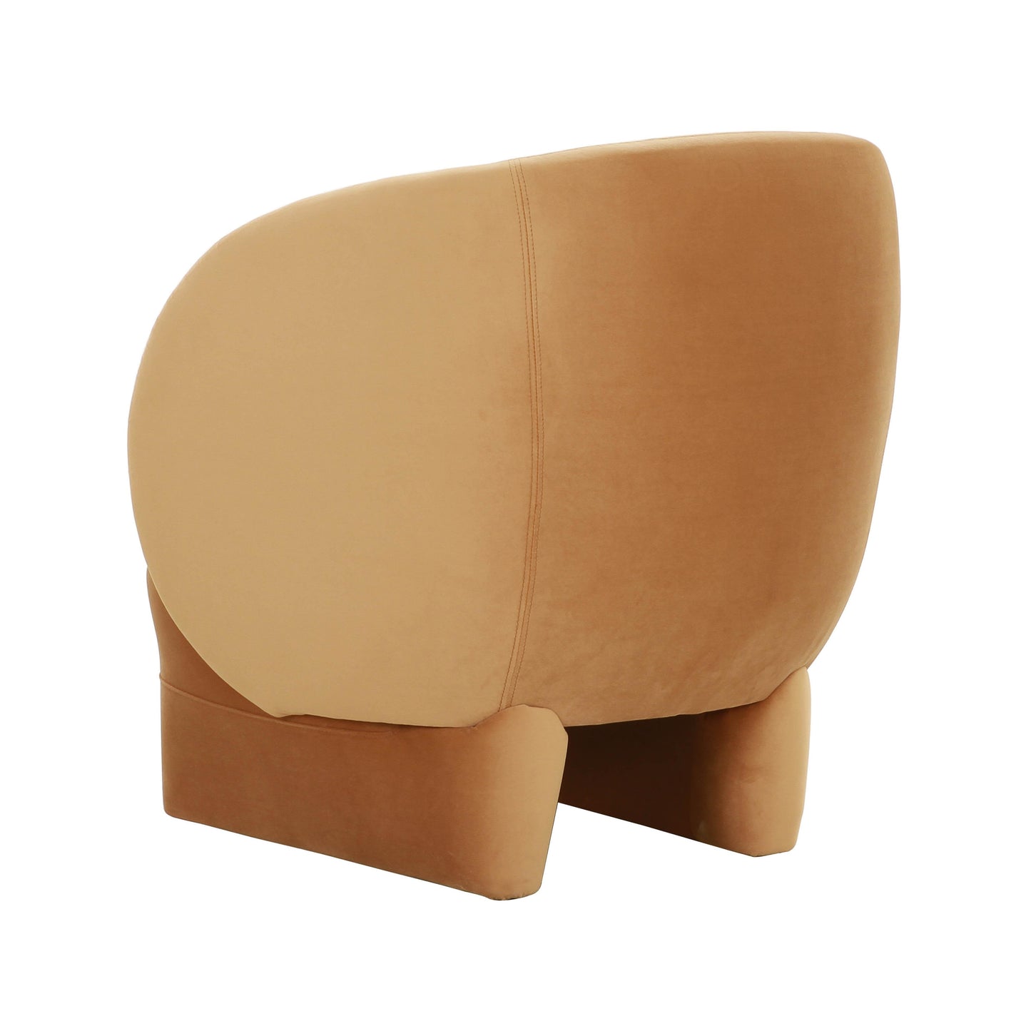 kolla cognac velvet accent chair