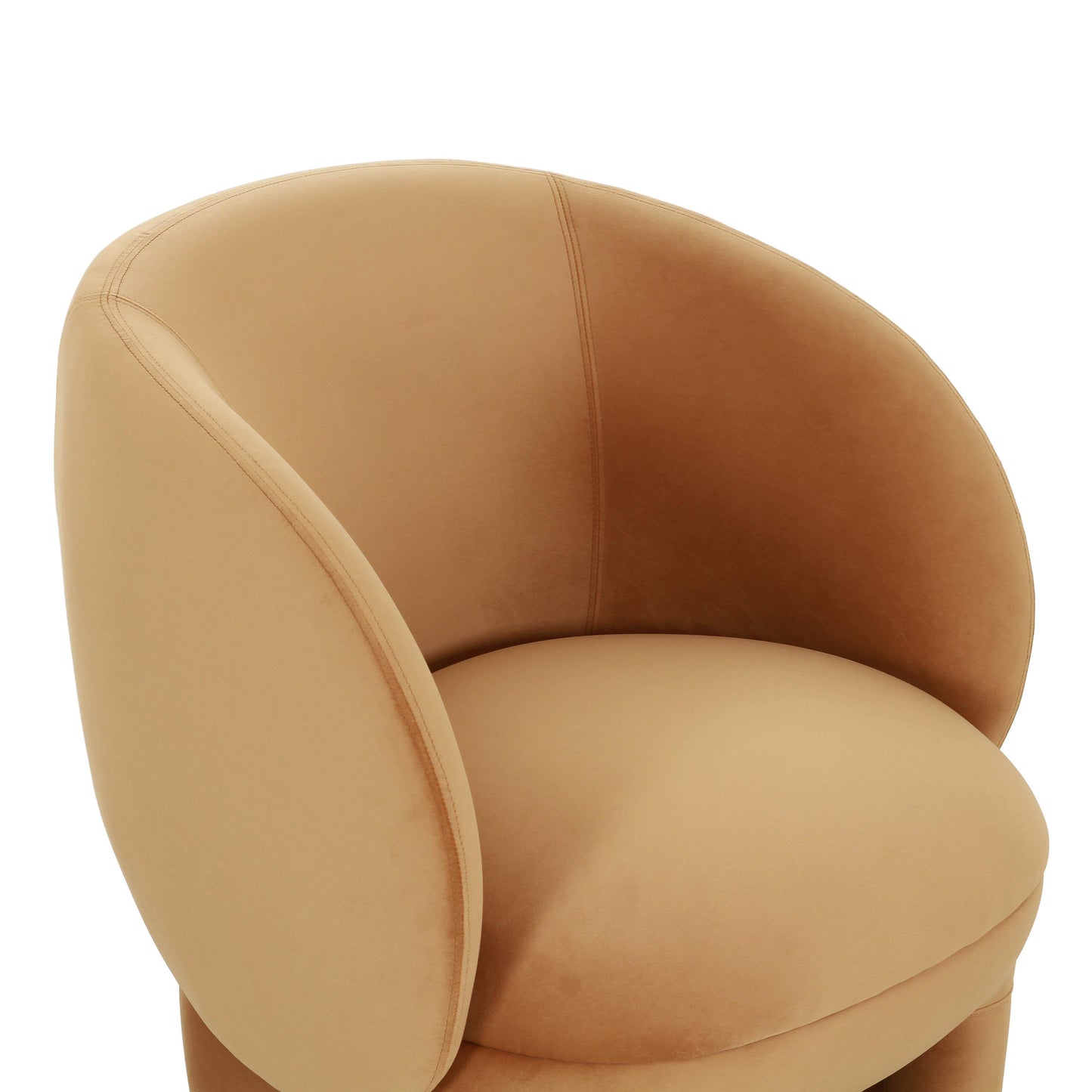 kolla cognac velvet accent chair