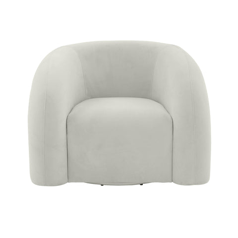 Briella Light Grey Velvet Swivel Chair